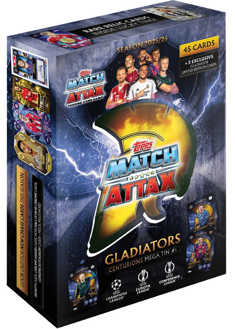Match Attax Fótboltamyndir 2025/26 - Gladiators Mega Tin