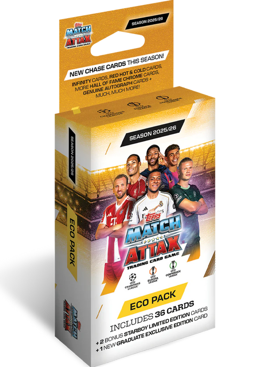 Match Attax CL Fótboltamyndir 2025/26 - Eco Pakki