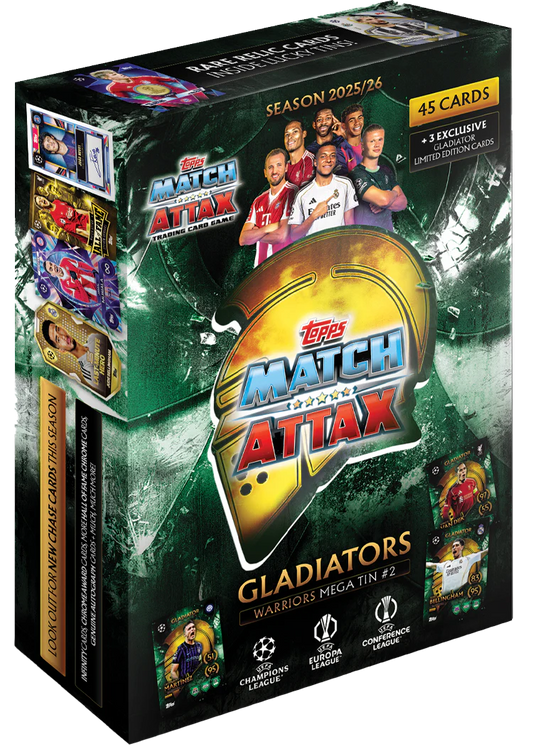 Match Attax Fótboltamyndir 2025/26 -  Gladiators Mega Tin
