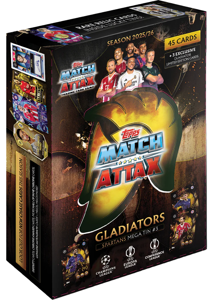 Match Attax Fótboltamyndir 2025/26 -  Gladiators Mega Tin