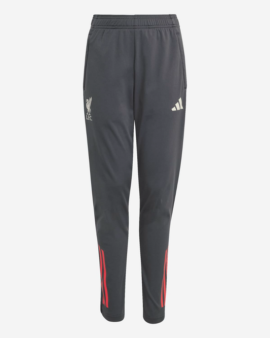 Liverpool Adidas Æfingabuxur  Dökkgráar- Barna